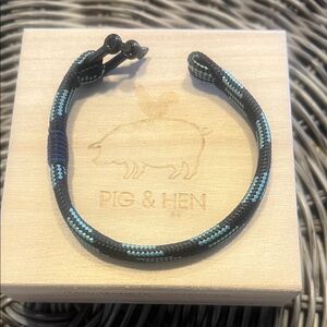 Pig & Hen Vicious Vic Blue & Black Rope Bracelet